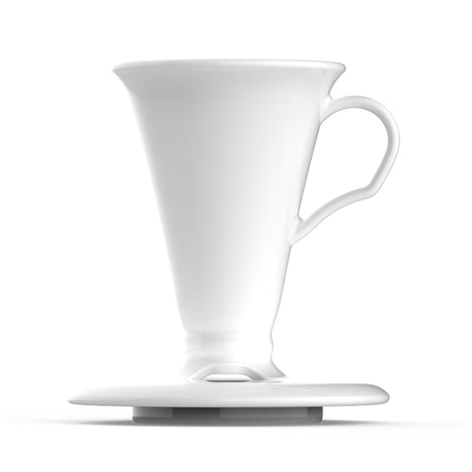 Tarachine dripper Color: White (plain) Material: Ceramic